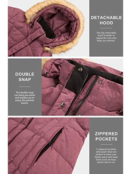 Orolay Women's Lightweight Down Coat Packable Fashion Jacket with Stand Collar