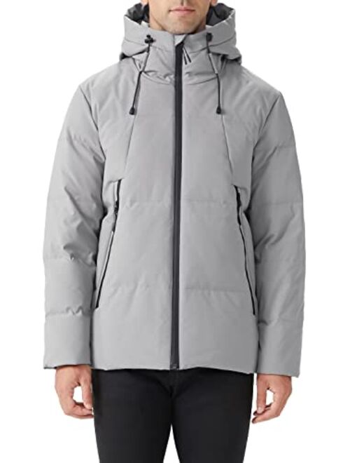 Orolay Men's Insulated Warm Hooded Puffer Down Jacket Winter Coat