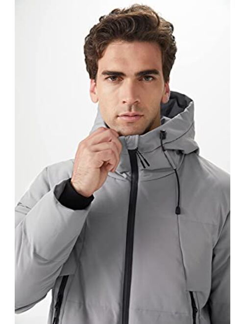 Orolay Men's Insulated Warm Hooded Puffer Down Jacket Winter Coat