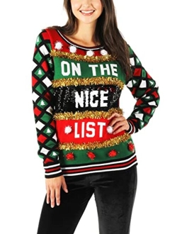 Ugly Christmas Sweaters for Women Tacky Happy Holidays Women's Sweater with Tassels