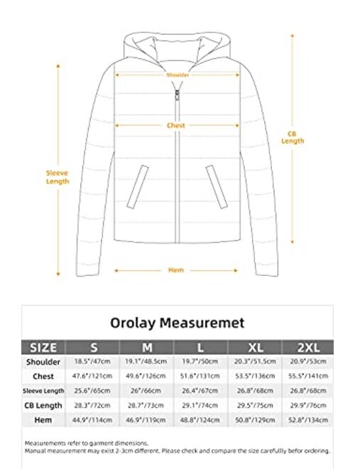 Orolay Men's Winter Puffer Down Coat Thicken Warm Jacket with Hood