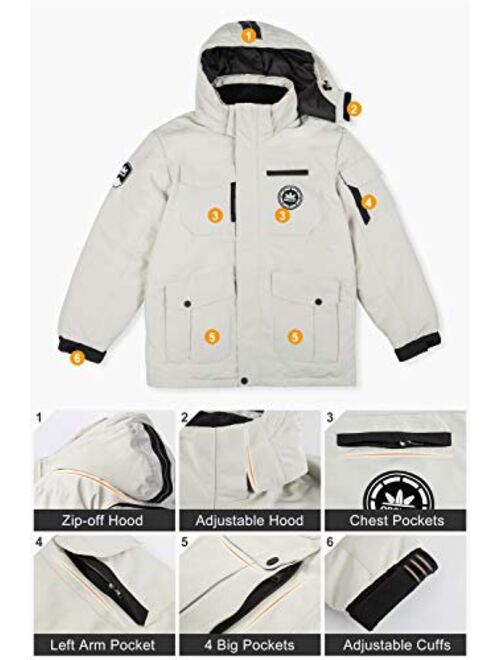 Orolay Men's Warm Parka Jacket Anorak Winter Coat with Detachable Hood