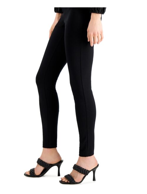 INC International Concepts Petite High-Waisted Ponté-Knit Curve Creator Pants, Created for Macy's