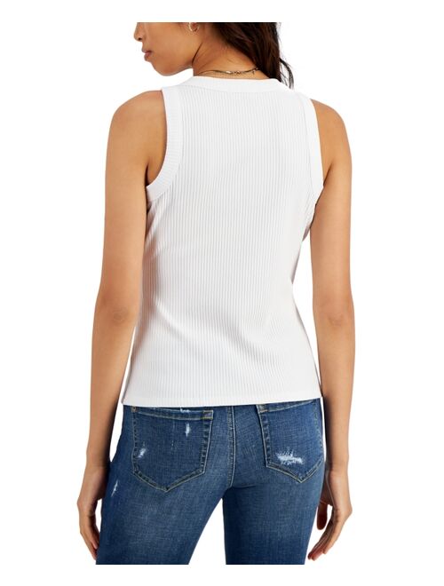 INC International Concepts Ribbed Crewneck Top, Created for Macy's