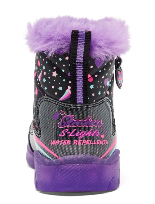 SKECHERS Toddler Girls S Lights- Illumi-Brights Light-Up Winter Boots from Finish Line