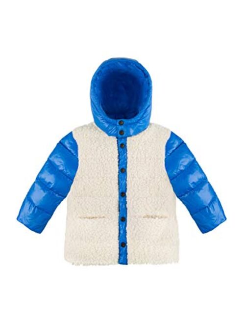 Orolay Girl's Fleece Down Jacket Boy's Winter Down Coat Hooded Puffer Jacket