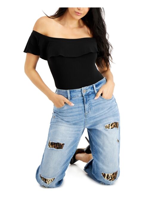 INC International Concepts Curvy Ripped Repaired Jeans, Created for Macy's
