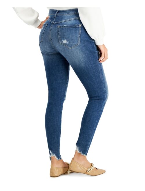 INC International Concepts Madison Ripped Raw-Hem Skinny Jeans, Created for Macy's