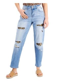 Petite Ripped Repaired Jeans, Created for Macy's