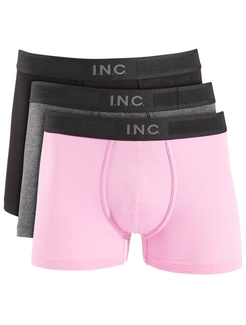 INC International Concepts Men's Solid Trunks, 3-Pack, Created for Macy's