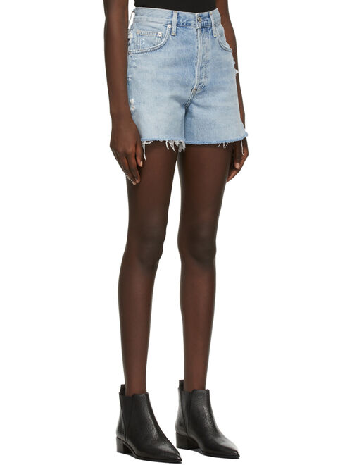 AGOLDE Blue Dee Super High Denim Shorts