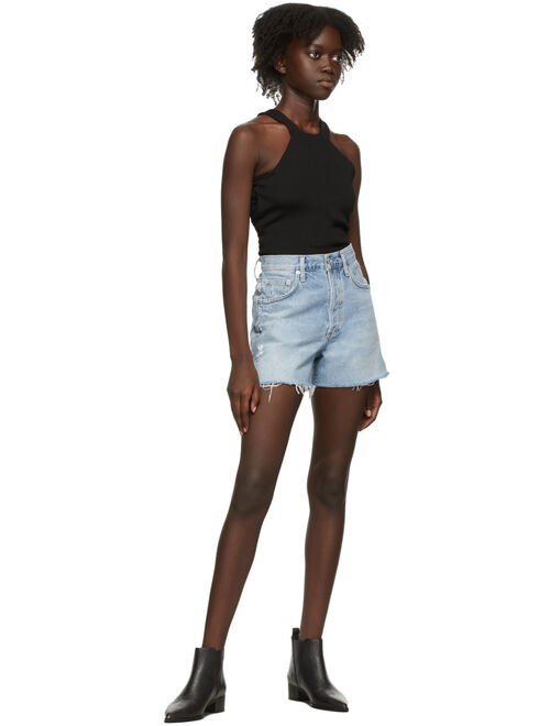 AGOLDE Blue Dee Super High Denim Shorts