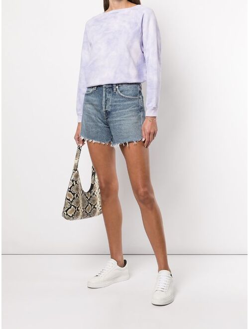 AGOLDE distressed denim shorts