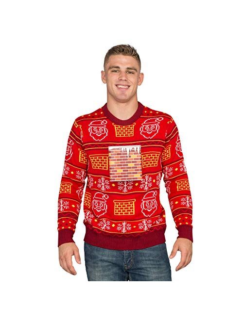 Jack in The Box Santa Claus Adult Red 3D Ugly Christmas Sweater