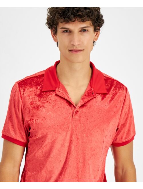INC International Concepts Men's Velour Polo Shirt, Created for Macy's