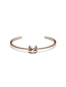 Women's Knot Cuff Bracelet | Open Closure, Stainless Steel