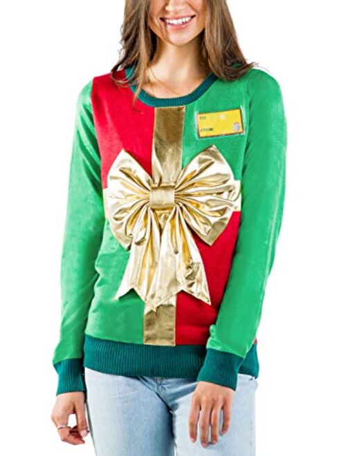 Tipsy Elves Funny Tacky Ugly Christmas Sweaters for Women with Loud Embellishments for Holiday Parties