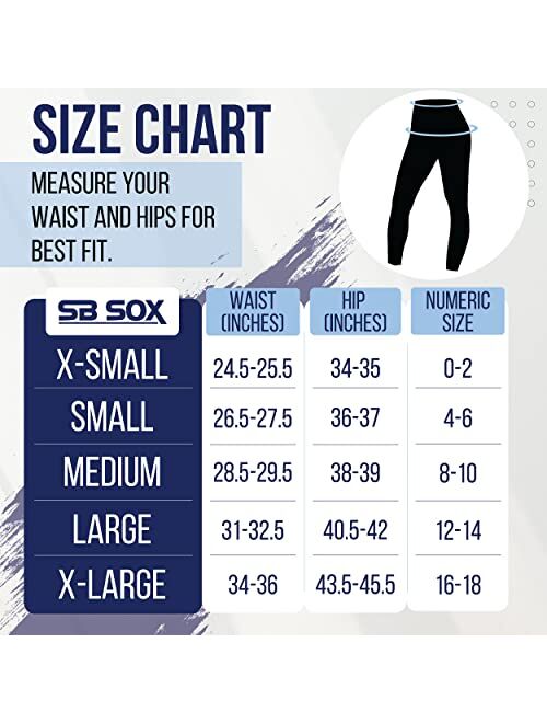SB SOX Leggings for Women – High Waisted Yoga Pants/Workout Leggings with Pockets (7/8 Length) – Super Soft, Stay Up!