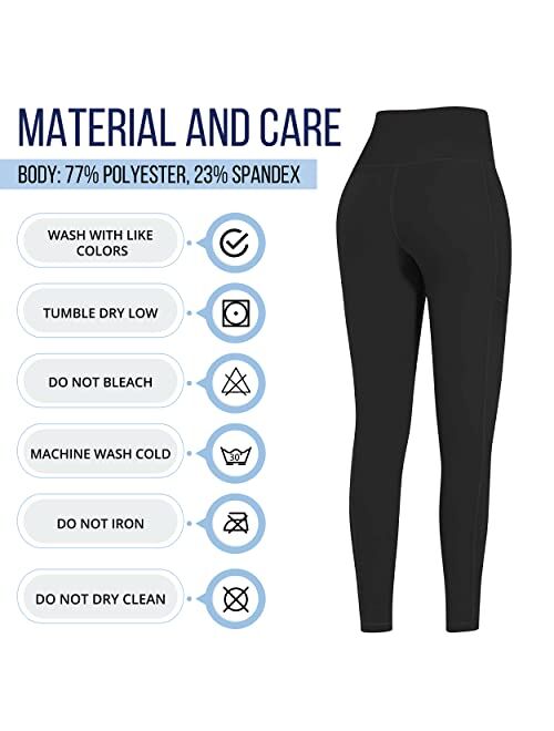 SB SOX Leggings for Women – High Waisted Yoga Pants/Workout Leggings with Pockets (7/8 Length) – Super Soft, Stay Up!