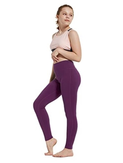 Youth Girl's Athletic Dance Leggings Compression Pants Running Active Yoga Tights with Back Pocket