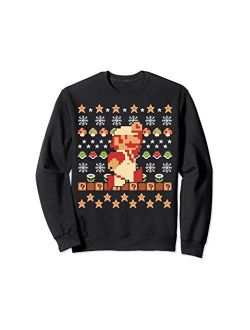 Super Mario Pixel Items Ugly Christmas Sweatshirt