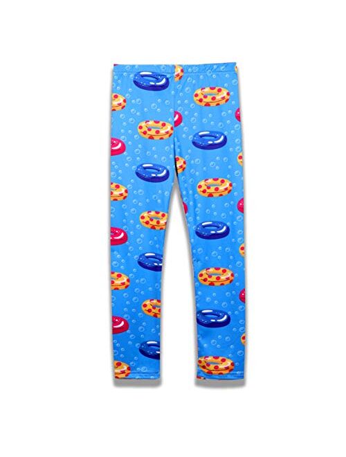 iLover Girls Cute Stretch Athletic Leggings Kids Yoga Pants Ankle Length 3 Packs Size 4-13T