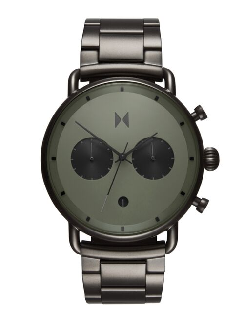 MVMT Chronograph Blacktop Rallye Green Gunmetal Stainless Steel Bracelet Watch 47mm