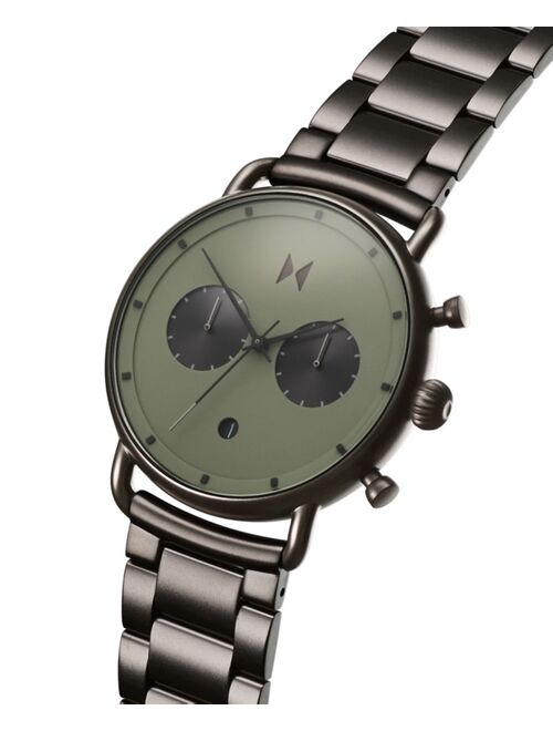 MVMT Chronograph Blacktop Rallye Green Gunmetal Stainless Steel Bracelet Watch 47mm