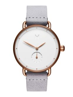 Bloom Ghost Iris Gray Leather Strap Watch 36mm