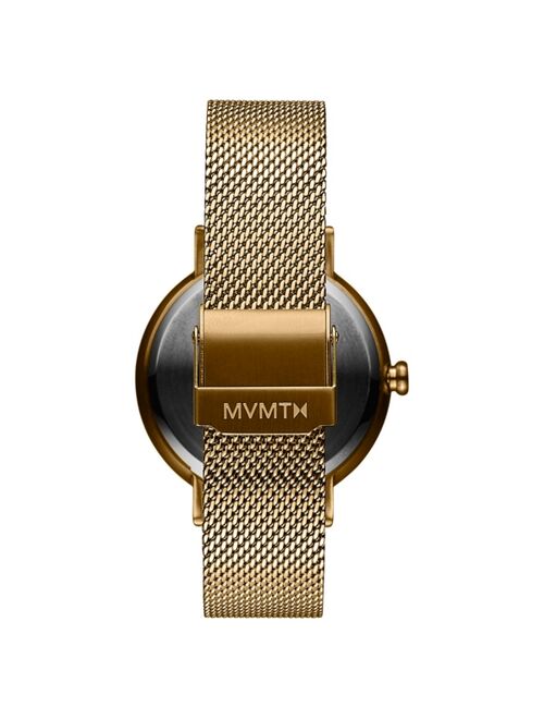 MVMT Women's Crystal Dot Gold-Tone Mesh Bracelet Watch 36mm
