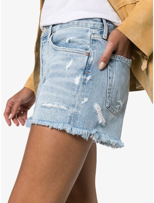 AGOLDE Distressed Denim Shorts