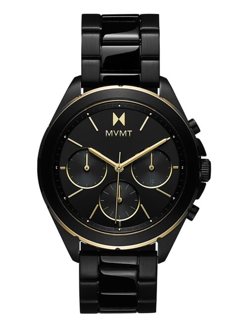 MVMT Women's Chronograph Getaway Black-Tone Bracelet Watch 38mm