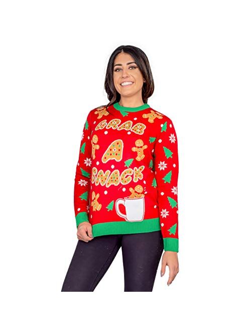 Grab a Snack Gingerbread Ugly Christmas Sweater