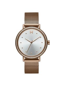 Women's Dot Rose Gold-Tone Mesh Bracelet Watch, 36mm