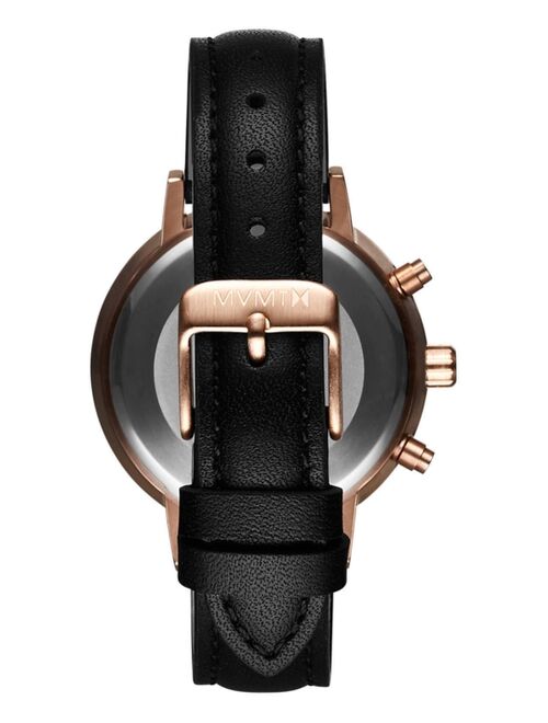 MVMT Women's Nova Vela Black Leather Strap Watch 38mm