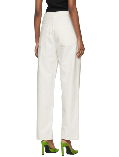 AGOLDE Off-White Criss Cross Upsized Jeans