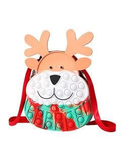 Push Pop Shoulder Bag for Students Kid Girls (Deer)