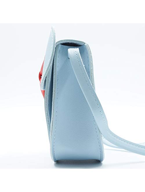 HXQ Little Mouse Ear Bow Crossbody Purse,PU Shoulder Handbag for Kids Girls Toddlers(Blue)