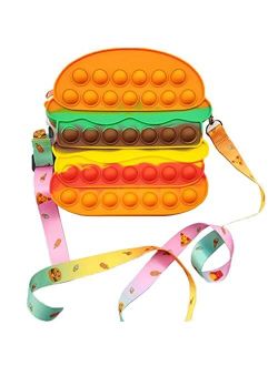 FULiYEAR Pop Shoulder Bag Fidget Toys, Fidget Bag Anxiety Toys, Squeeze Bubble Pop Shoulder Purse Fidget Bag for Girls (Unicorn)
