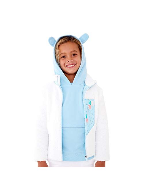 Cubcoats Character Transforming 2 in 1 Super Soft Sherpa Jacket, Kids Sherpas Jackets with Zipper