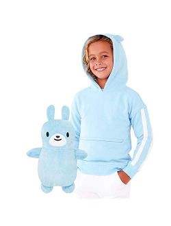 Cubcoats Kids Transforming 2 in 1 Pullover Sweatshirt with Hood and Convertible Soft Character Plushie