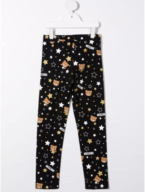 Moschino teddy bear-motif star leggings