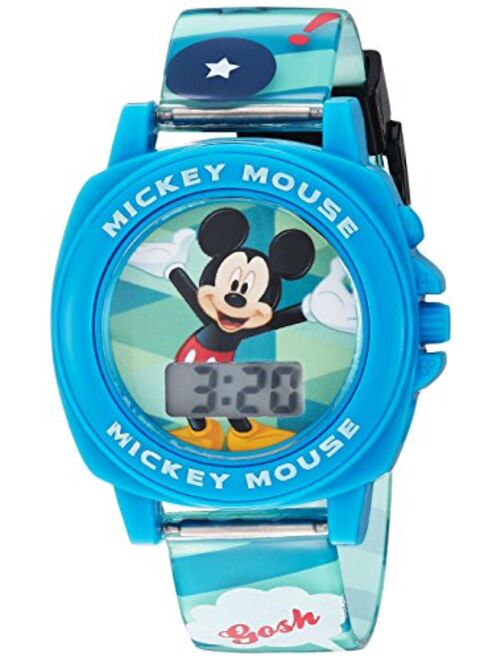 Accutime Disney Boy's Digital Plastic Casual Watch, Color:Blue (Model: MK1328)