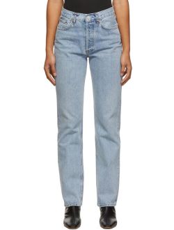 Blue Lana Mid-Rise Vintage Straight Jeans
