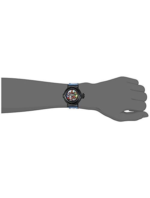 Marvel Boys' Analog-Quartz Watch with Plastic Strap, Blue, 24 (Model: AVG3516)