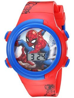 Marvel Boys' Quartz Watch with Plastic Strap, red, 16.5 (Model: SPD4480)