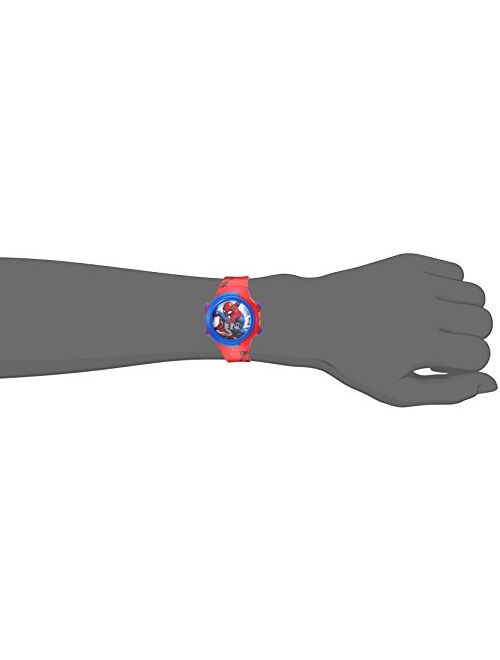 Accutime Marvel Boys' Quartz Watch with Plastic Strap, red, 16.5 (Model: SPD4480)