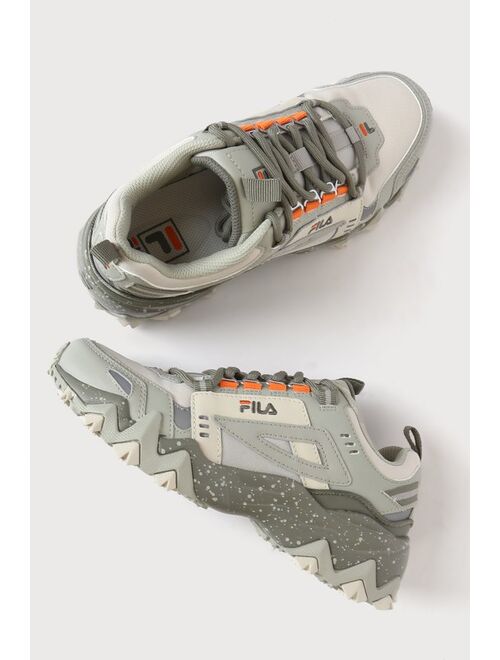 Fila Oakmont TR Grey Multi Color Block Leather Sneakers
