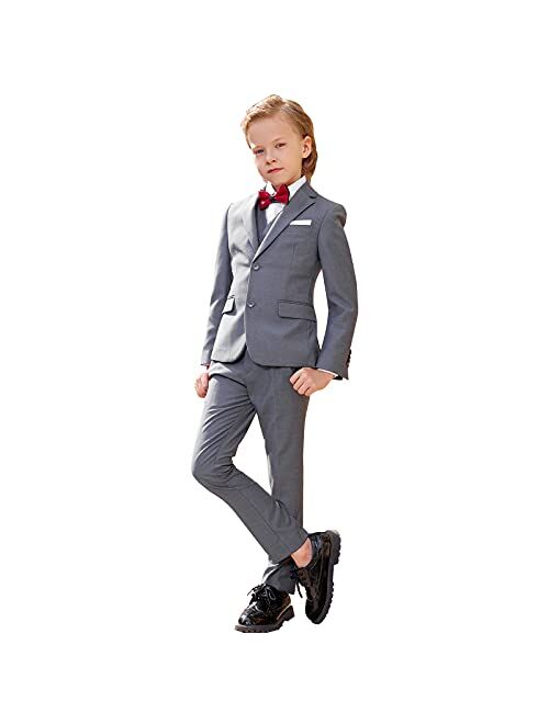 ELPA ELPA Boys Suits Slim Fit Formal Dresswear Suit Set