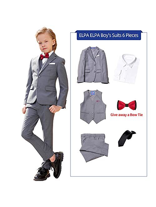 ELPA ELPA Boys Suits Slim Fit Formal Dresswear Suit Set